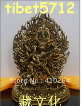 Estatua de Buda Yamantaka yab-yum, recubierta de bronce, budismo tibetano 2024 - compra barato