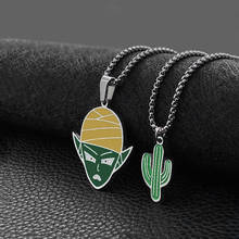 Fashion Cactus Pendant Hip-Hop Male and Female Couple Student Wild Necklace 2024 - buy cheap