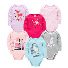 Kavkas 6 3 pcs/lot Baby Girl Clothes Set Cotton Long Sleeve Overalls Newborn Boy Bodydysuit ropa bebe Toddlers Clothing 2024 - buy cheap