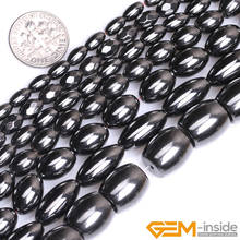 Natural Black Magnetic Hematite Rice Beads For Jewelry Making Strand 15 inch DIY Jewelry Accessorries Loose Spacer Bead For Gift 2024 - buy cheap