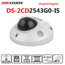 Оригинальный Hikvision DS-2CD2543G0-IS POE видеонаблюдения 4MP ИК купольная камера H.265 + слот для карты SD распознавание лица 10 м ИК IP67 2024 - купить недорого