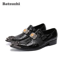 Batzuzhi Designer's Handmade Men's Shoes Luxury Formal Men's Leather Dress Shoes Black Soft Leather Business Shoes Men Zapatos 2024 - buy cheap