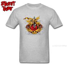 Dagger N Rose T-shirt Men Love Kills Tshirt Crazy Design Clothing Adult Grey T Shirts 100% Cotton Fabric Tops & Tees Vintage 2024 - buy cheap