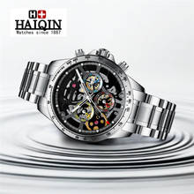 HAIQIN New Fashion Watch Men Automatic Mechanical Skeleton Mens Watches Top Brand Luxury Waterproof Wristwatch Relogio Masculino 2024 - buy cheap