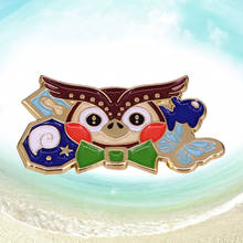 ACNH-pin esmaltado de Animal Crossing New Horizons, broche de colección, Museo de búhos de Blathers, para regalar 2024 - compra barato