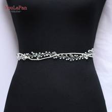 YouLaPan-cinturón nupcial de cristal plateado SH93, cinturón elegante de diamantes para cinturón para vestido de novia, cinturón elegante para vestido Formal, fajas 2024 - compra barato