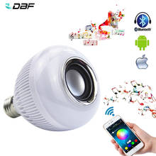 [DBF] Wireless Bluetooth 12W LED Speaker Bulb Audio Speaker E27 RGBW Music Playing Light Lamp With 24 Keys remote Control 2024 - buy cheap