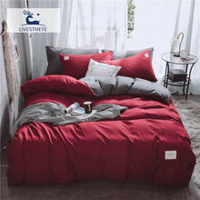 Liv-Esthete 2019 New Luxury Red Gray Bedding Set Soft Printed High Quality Duvet Cover Flat Sheet Double Queen King Bed Linen 2024 - buy cheap