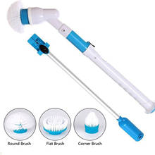 Electric Spin Scrubber 360 Cordless Bathroom Cleaning Brush with 3 Replaceable Cleaning Brush Heads, Adjustable Extension Handle 2024 - buy cheap