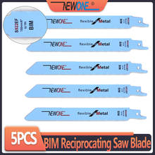 Newone conjunto de lâmina de serra bimetal, 5 peças de lâminas de serra corte de metal, acessórios de ferramenta elétrica 2024 - compre barato