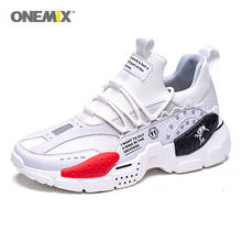 ONEMIX-Zapatillas deportivas de cuero con amortiguación para hombre y mujer, zapatos deportivos cómodos para caminar al aire libre, estilo tecnológico 2024 - compra barato