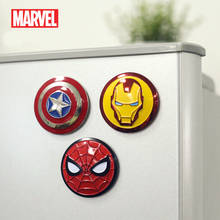 Ímãs de ferro da marvel da disney, homem-aranha, ímãs de geladeira, capitão escudo, adesivos de geladeira, decoração de desenhos animados 2024 - compre barato