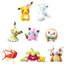 8Pcs/Set Alola Vulpix Magikarp Rowlet Cubone Mimikyu Action Figure Model Toys Anime Pokemones Figure Toys Gifts for Children 2024 - buy cheap