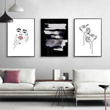 Fashion Poster Abstract Canvas Painting Lady Line Wall Art Print Nordic Modern Picture For Living Room On The Wall Home Decor 2024 - buy cheap