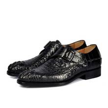 Jiangxinduyun-zapatos de vestir personalizados para hombre, calzado formal de negocios de alta gama, con fondo de cuero y piel de cocodrilo 2024 - compra barato