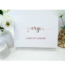 Personalised Bridesmaid Proposal Box Name Decal,Bridal Gift Box Decal, Will You Be My Bridesmaid, Wedding, Birthday, Gift box 2024 - buy cheap