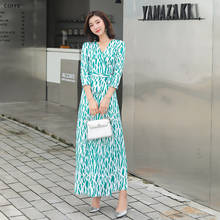 2021 New Print Summer Dress Evening Long Vintage Dress Party Oversize Short Sleeve Beach Women Dresses Robe Vestido Prom 2024 - buy cheap