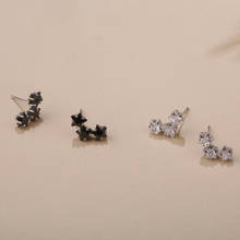 SA SILVERAGE Fine Jewelry 925 Sterling Silver Star Crystal Stud Earrings AAA Zirconia 925 Silver Earrings for Woman 2024 - buy cheap
