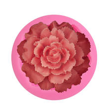 Molde de sabão de flor de rosa 3d, forma de sabão de silicone para chocolate, bolo, fondant, materiais de decoração de casamento 2024 - compre barato