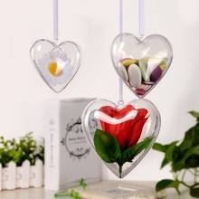 20 шт шары в форме сердца пластиковые прозрачные рождественские декорации 2021 DIY Home 2024 - купить недорого