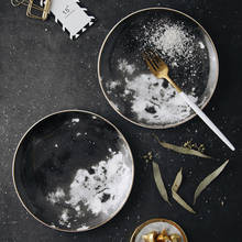 Prato de jantar redondo de porcelana planetária 4 tamanhos, sobremesa criativa de cerâmica para bolo, pratos de comida, cozinha em casa nórdica, restaurante 2024 - compre barato