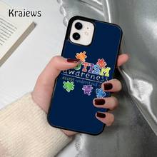 Чехол для телефона krajew с изображением аутизма для iPhone 12 13 mini 5 6S 7 8 PLUS X XS XR 11 PRO MAX SE 2020 2024 - купить недорого