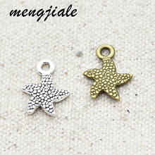 Hot sell 30pcs metal bright silver Starfish charms Pendant for Crafts Jewelry Making Accessories 2024 - buy cheap