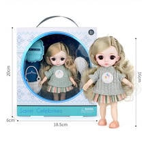 New 16cm Bjd Doll 1/12 13 Spherical Joint With Clothes Rubber Full Set Dress Kids Toys For Girls 10 Years Old Gift To Girlfriend 2024 - buy cheap