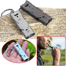Portable Aluminum Safety Whistle Double Lifesaving Emergency SOS Outdoor Survival Whistle Tactical Emergent Survival Equipment 2024 - buy cheap
