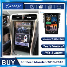 Автомагнитола PX6, 13,6 дюйма, Android, для Ford Mondeo 2013-2017 Tesla, вертикальная, GPS-навигация, видео, Мультимедийный MP3-плеер 2024 - купить недорого