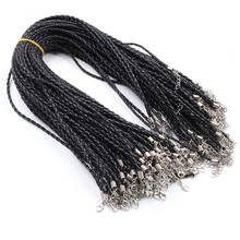 3mm 10Pcs/lot Handmade Weave Leather Adjustable Braided Rope Necklaces & Pendant Charms Findings Lobster Clasp String Cord 2024 - buy cheap