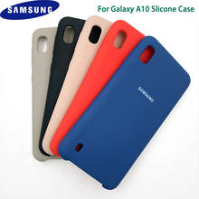 Оригинальный жидкий силиконовый чехол Samsung Galaxy A10, мягкий шелковистый чехол для телефона galaxy M10, защитный чехол 6,2 дюйма с логотипом 2024 - купить недорого