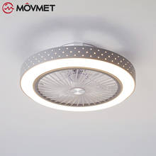 Ventilador de teto moderno minimalista branco com luz cristal decorativo acrílico led iluminação regulável quarto ventilador lâmpada ac220 2024 - compre barato