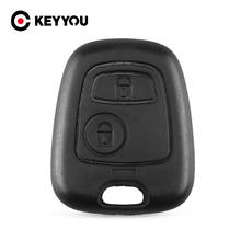 KEYYOU 10X для Peugeot 107 206 207 306 307 407 для ключ Citroen оболочка автомобильный брелок Замена 2 чехол с кнопками для пульта чехол 2024 - купить недорого