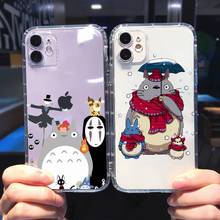 Cartoon Ghibli Miyazaki Totoro Phone Case Transparent soft For iphone 5 5s 5c se 6 6s 7 8 11 12 plus mini x xs xr pro max 2024 - buy cheap
