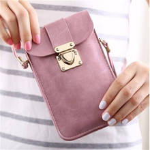 Women Leather Messenger Bag Mini Cell Cellphone Pouch Student Crossbody Case Clutch Purse Wallet Girl Small Shoulder Bag Handbag 2024 - buy cheap