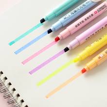 Marcadores de arte práticos apagáveis e luminosos, caneta fluorescente de cores finas, para escola e escritório 2024 - compre barato