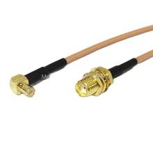 Conector de ángulo recto macho a MCX, Conector de Cable Coaxial RG316, 15CM, 6 pulgadas, 1 ud. 2024 - compra barato