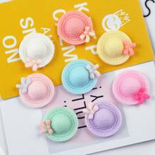 10pcs 20mm Cute Colorful Kawaii Bow Hat Resin Charms for DIY Decoration Earring Keychain Hair Accessories Patch Jewelry Making 2024 - buy cheap