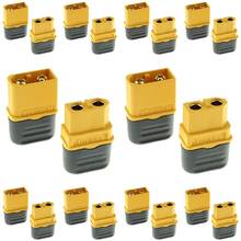 Amass 10 Pair XT60H Bullet Connector Plug Upgrated of XT60 Sheath Female & Male Gold Plated for RC Parts 2024 - buy cheap