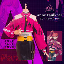 Anime! Paradoxo ao vivo anne faulkner batalha terno adorável saia de couro uniforme cosplay traje festa de halloween outfit para mulher nova 2024 - compre barato