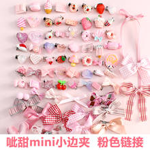 mini strawberry pink hairpin headdress edge clip Lolita sweet Harajuku cute kawaii lo mother bow hair accessories 2024 - buy cheap