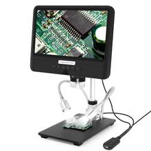 Microscópio digital com tela lcd de 8.5 polegadas 5x-260x, com vídeo eletrônico, reparo de telefone, lupa de solda, suporte de metal ajustável 2024 - compre barato