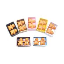 1:12 Dollhouse Miniatures Accessories Biscuit Box With Cookies Set Kitchen Pretend Toy Doll House Accessories 2024 - buy cheap