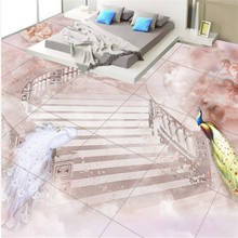 wellyu Custom large-scale mural pvc floor 3D beautiful fairyland HD waterproof wear-resistant floor paint decorative painting 2024 - buy cheap