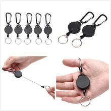 Resilience Wire Rope Elastic Keychain Recoil Sporty Retractable  Key Ring Anti Lost Yoyo Ski Pass ID Card 2024 - buy cheap
