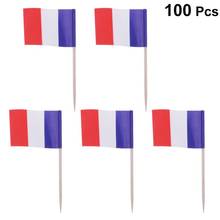 100 pçs frança bandeira forma picaretas bolo toppers decorativo cupcake muffin comida frutas picaretas dia das bruxas festival festa de aniversário favores 2024 - compre barato