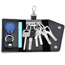 Hot Leather Key Wallet Men & Women Car Key Bag Multi Function Key Case Fashion Ladies the Housekeeper Key Holders 6 Rings CL-503 2024 - buy cheap