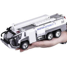 1:32 Scale Alloy Metal Aviation Authority Service Airport Fire Truck Airport Scene Pull back Model Diecast Model Vehicle Toy 2024 - buy cheap