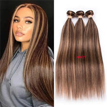 Sapphire Highlight Brazilian Straight Hair Weave Bundles Orange Ginger Human Hair Bundles 1/3/4 PCS 8-28" Remy Hair Extensions 2024 - buy cheap